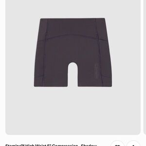 Stamina High Waist Compression Bike Shorts - Gray BANDIT